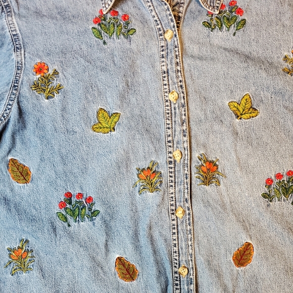 Faded Glory Blue Denin Long Sleeve Shirt - Picture 2 of 4